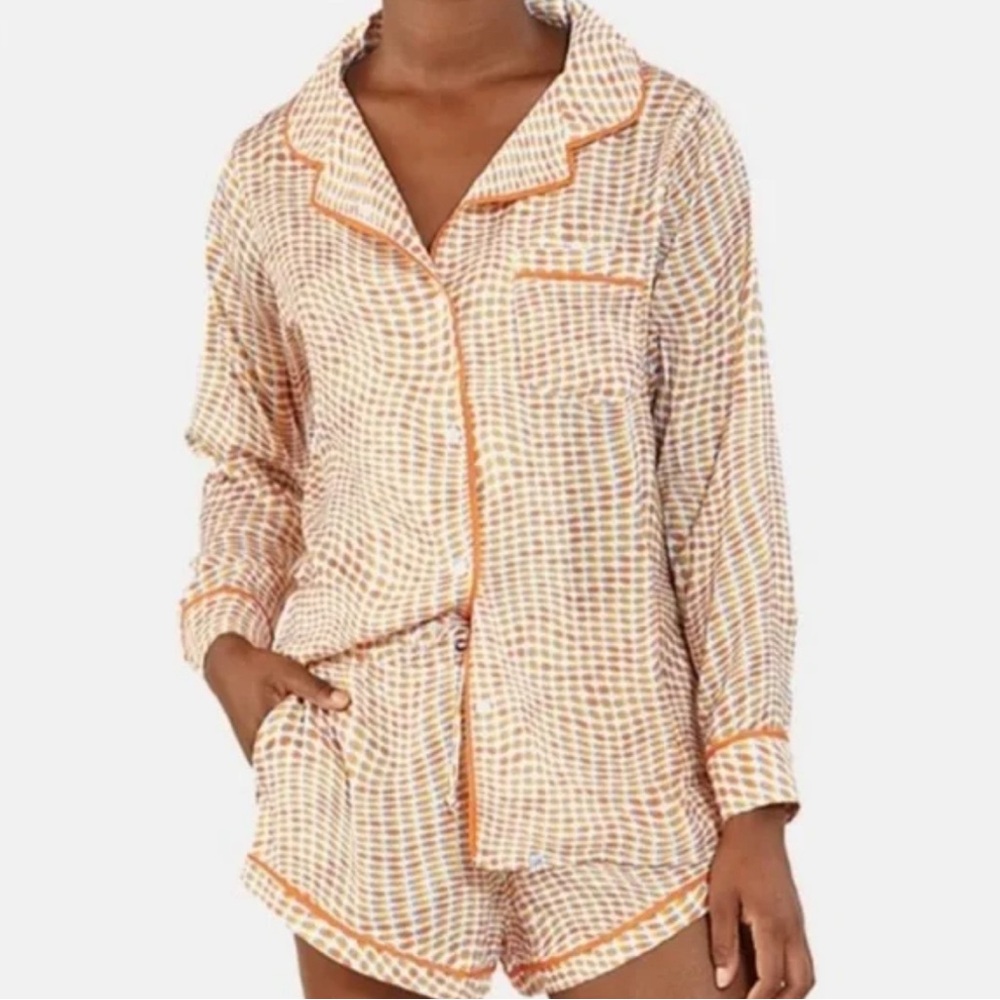 Revolve Plush Apparel 3- Piece Shorts Pajama Set Amber Multi Women’s XS or S